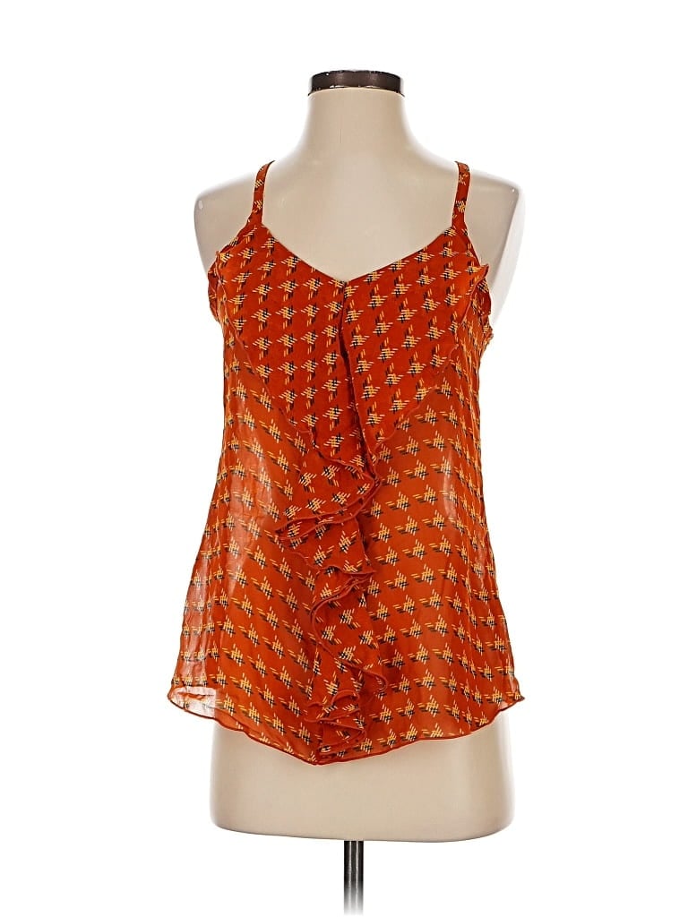 Pre-owned Mine Sleeveless Blouse In Orange