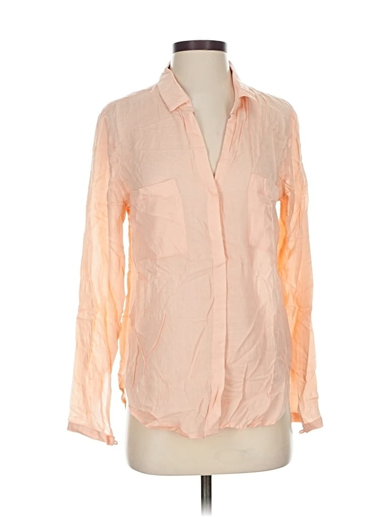 Pre-owned Cloth & Stone Long Sleeve Blouse In Orange