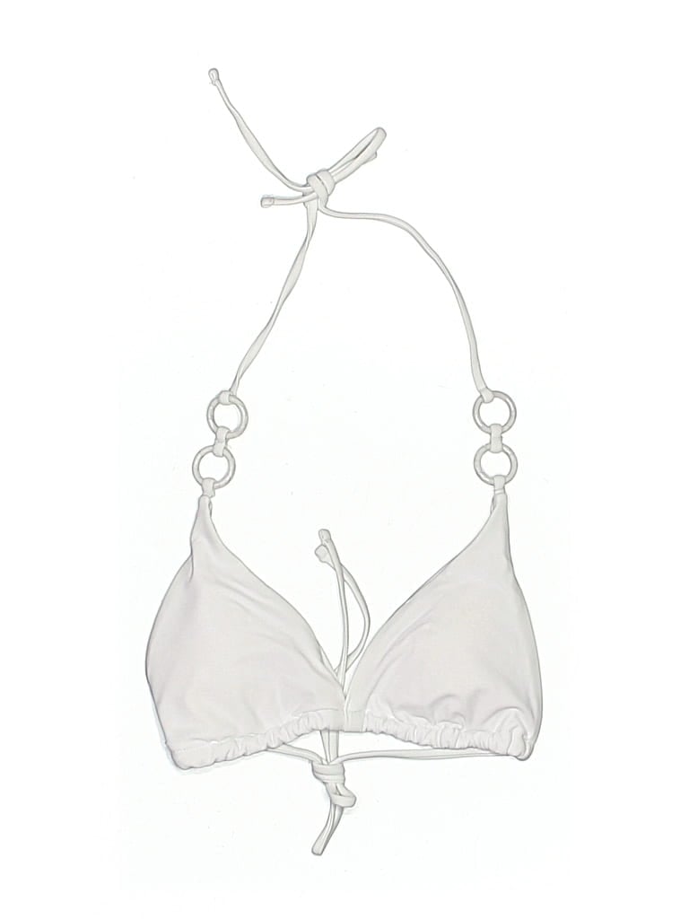 Pre-owned Icyzone Swimsuit Top Silver Swimwear