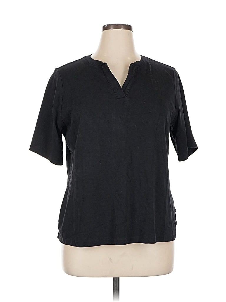 Pre-owned Isaac Mizrahi Live Short Sleeve T-shirt In Black