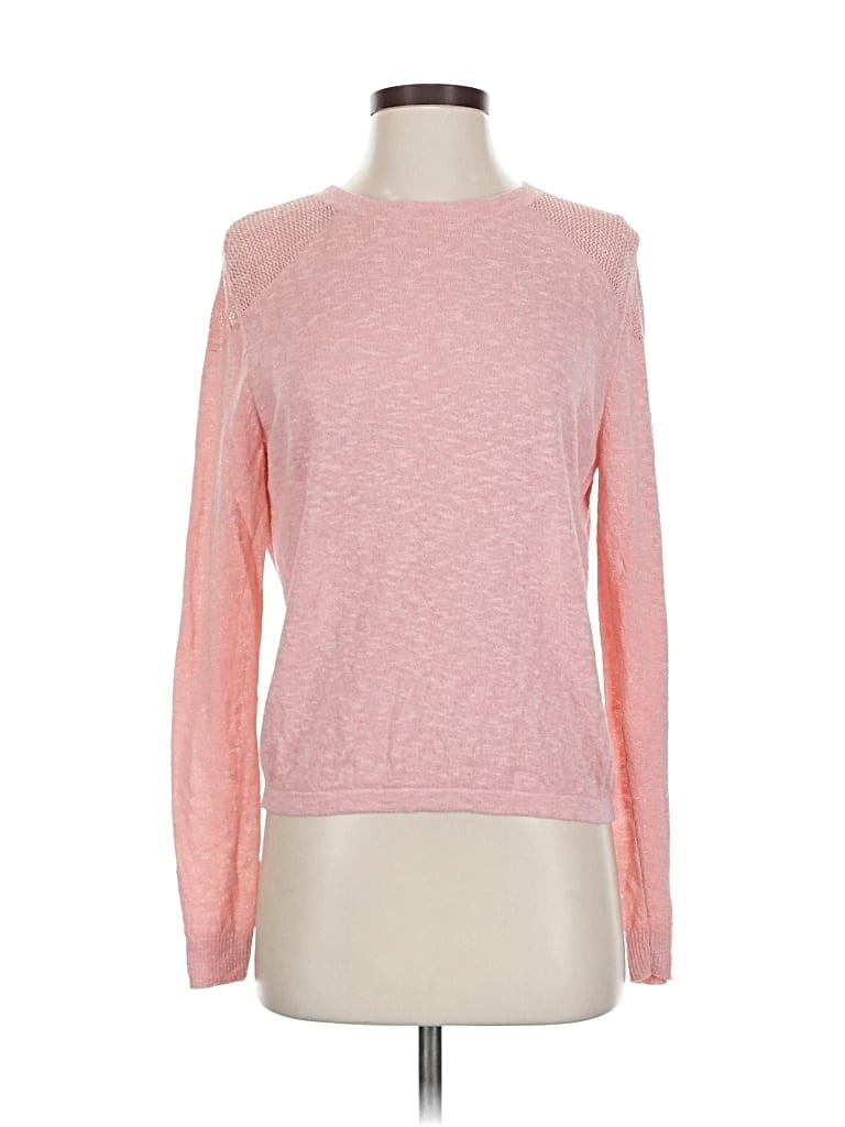 Pre-owned Roxy Long Sleeve Top Pink Crew Neck Tops