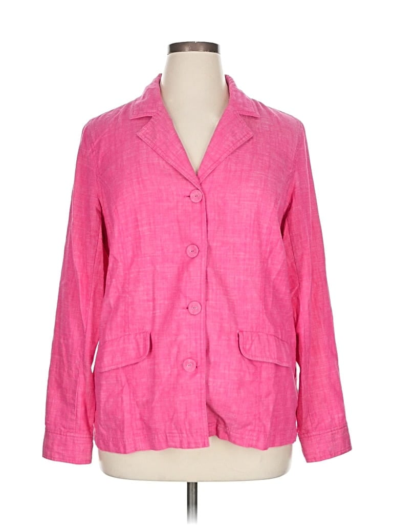 Pre-owned Denim & Co Blazer Jacket In Pink