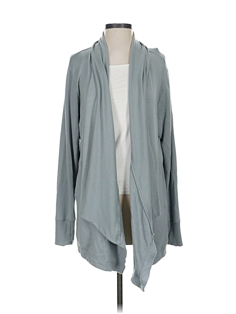 Pre-owned Athleta Cardigan Sweater In Gray