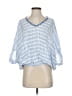 Skemo 100% Rayon Blue 3/4 Sleeve Blouse Size XS - photo 1
