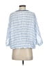 Skemo 100% Rayon Blue 3/4 Sleeve Blouse Size XS - photo 2