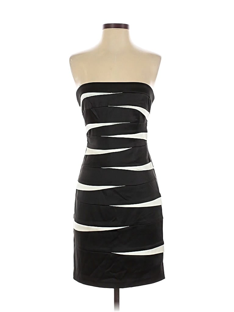 Pre-owned Betsy & Adam Cocktail Dress In Black