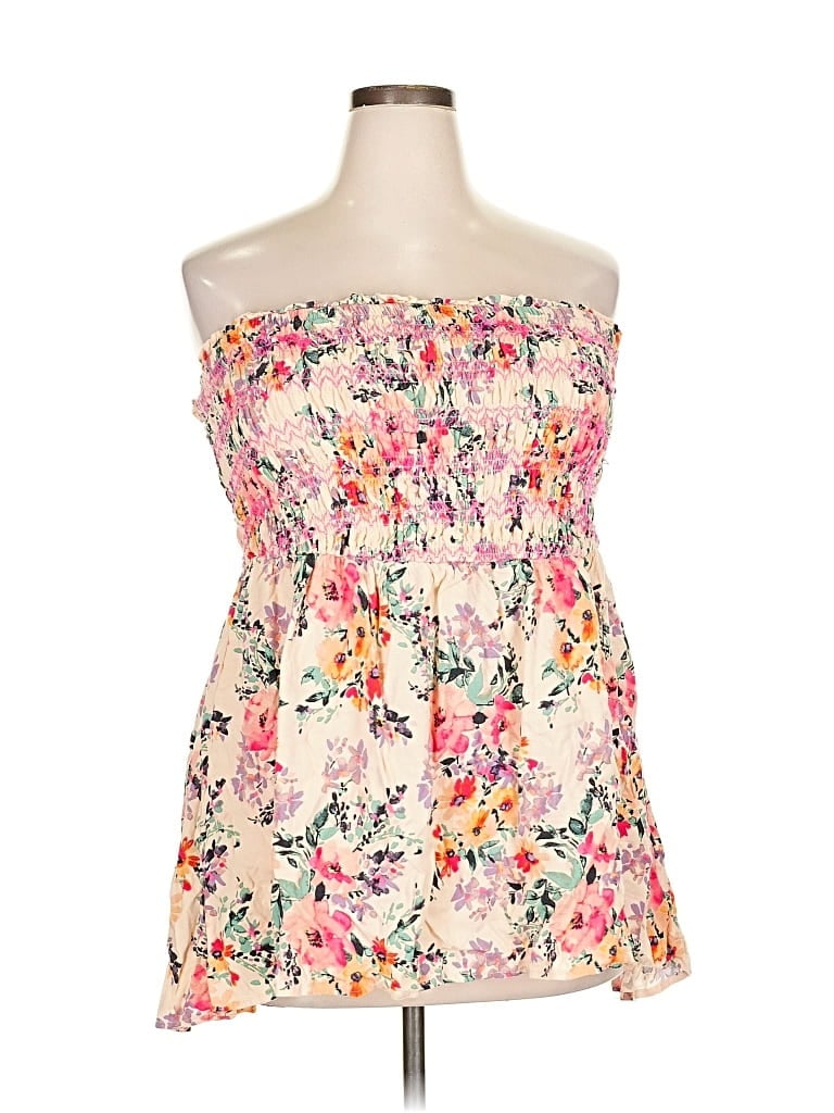 Pre-owned Torrid Tube Top Pink Strapless Neckline Tops