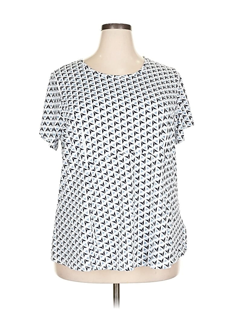 Pre-owned Bobeau Short Sleeve T-shirt In Blue