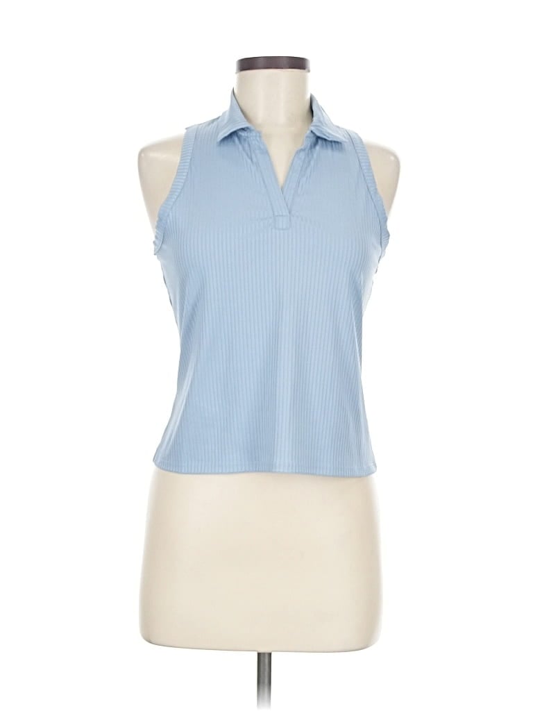 Pre-owned K-swiss Tank Top Blue Halter Neckline Tops
