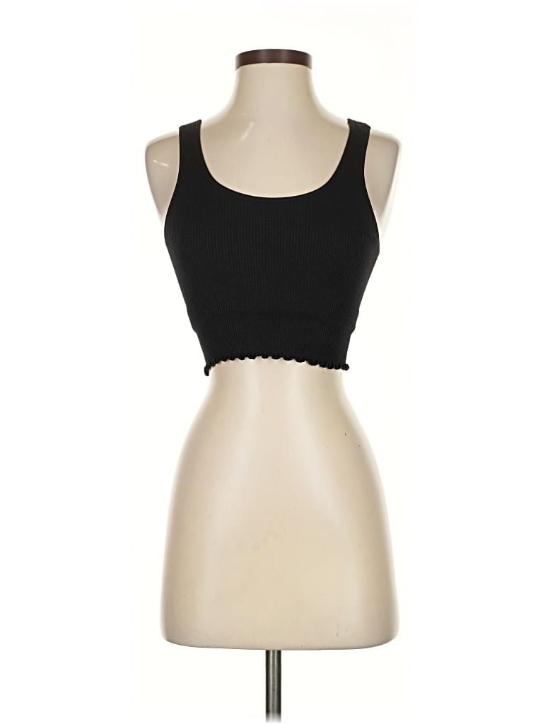 Pre-owned Spiritual Gangster Tank Top Black Strapless Neckline Tops