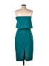 Likely Solid Teal Cocktail Dress Size 4 - photo 2