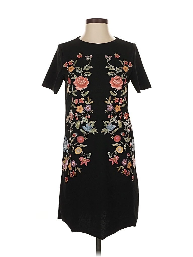 Pre-owned Zara W&b Collection Casual Dress In Black