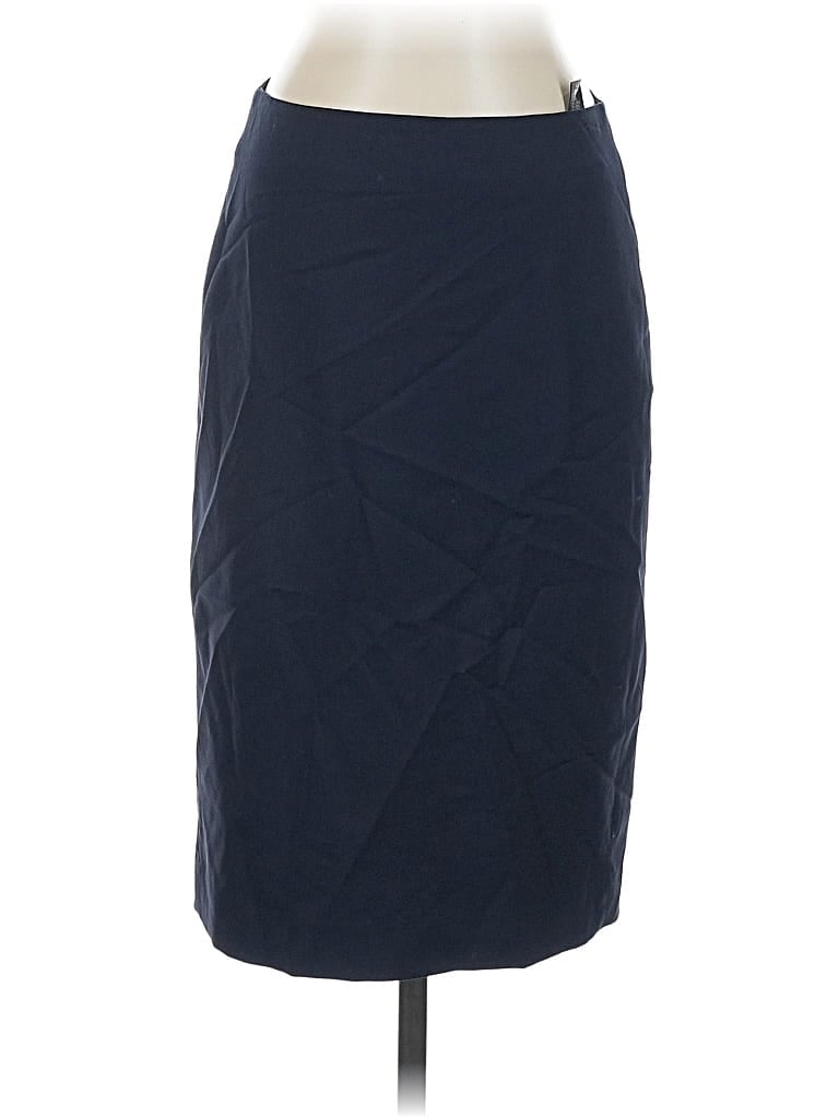 Pre-owned Theory Wool Skirt In Blue