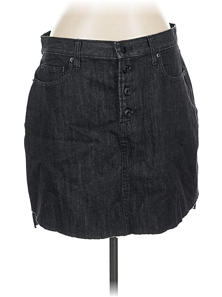 Pre-owned Gap Denim Skirt In Black