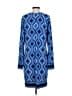 MICHAEL Michael Kors Graphic Blue Casual Dress Size S - photo 2
