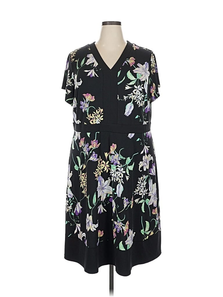 Pre-owned Liz Claiborne Career Casual Dress In Black