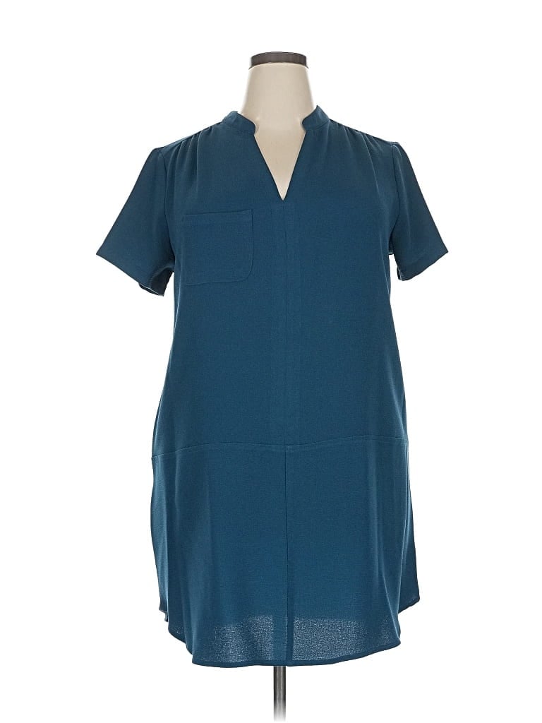 Pre-owned Lush Casual Dress In Blue