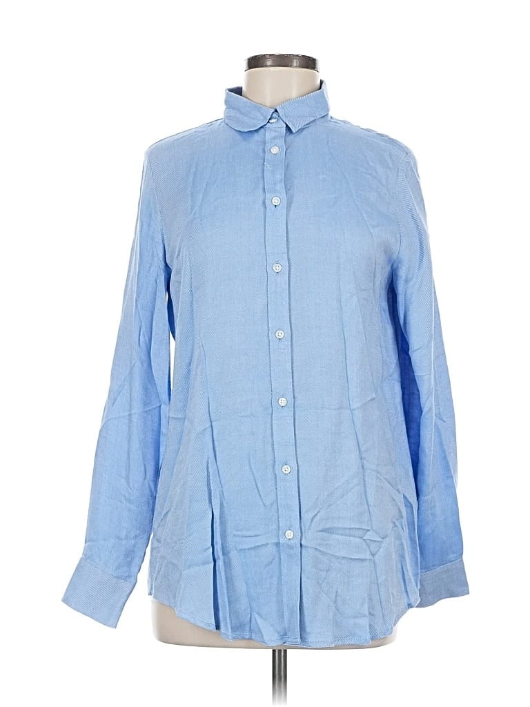 Pre-owned Banana Republic Long Sleeve Button Down Shirt In Blue