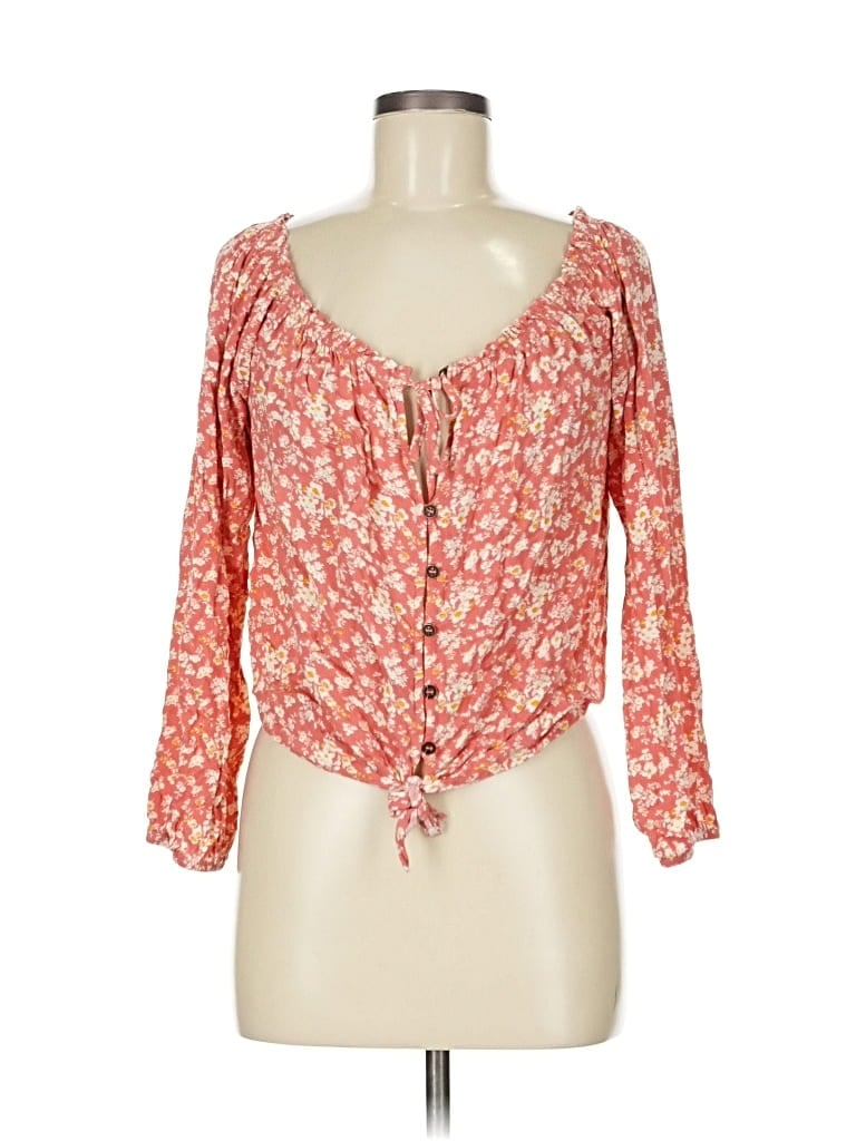 Pre-owned Mason & Belle 3/4 Sleeve Blouse In Orange