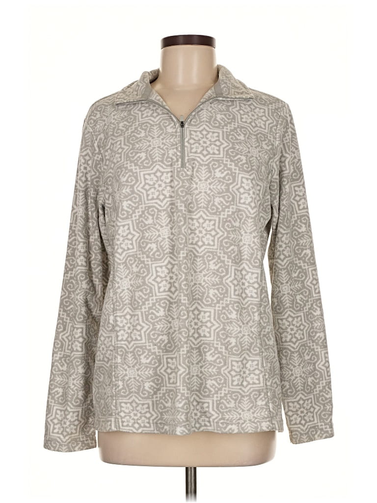 Pre-owned Lands' End Pullover Sweater In Silver