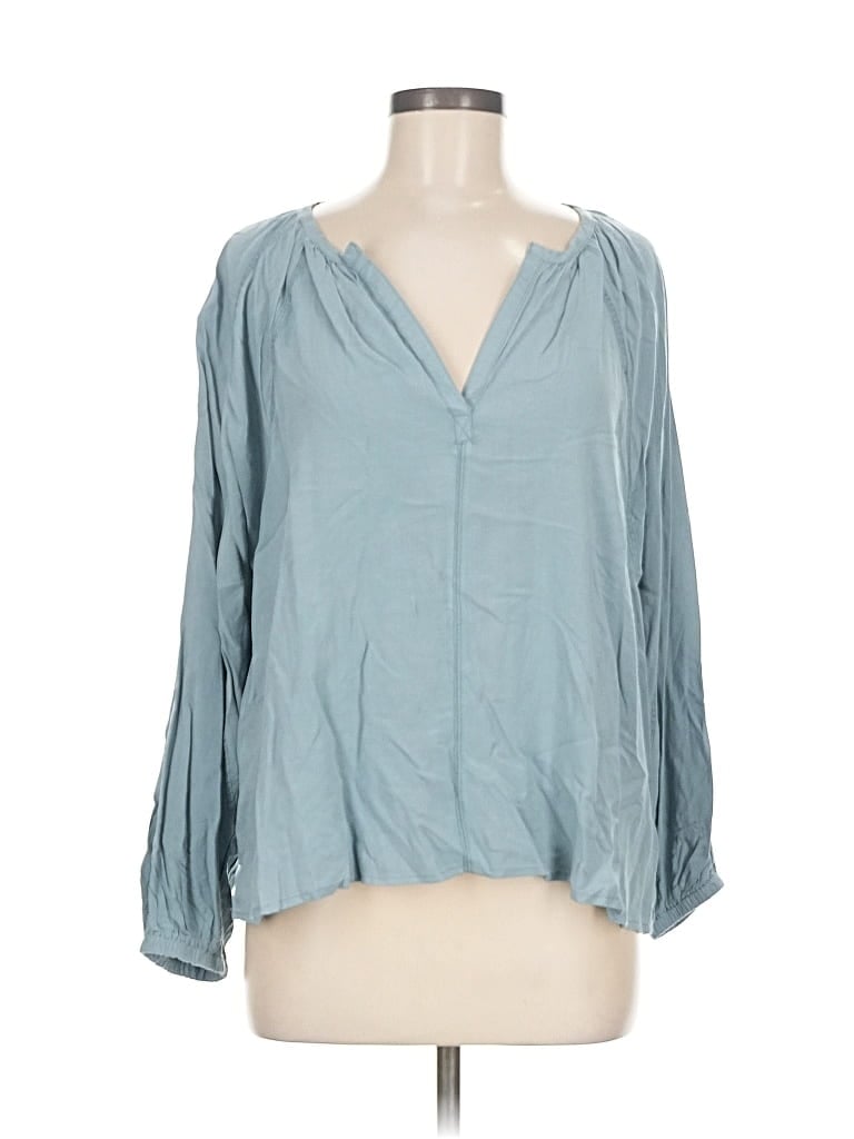 Pre-owned Blu Pepper 3/4 Sleeve Blouse In Blue