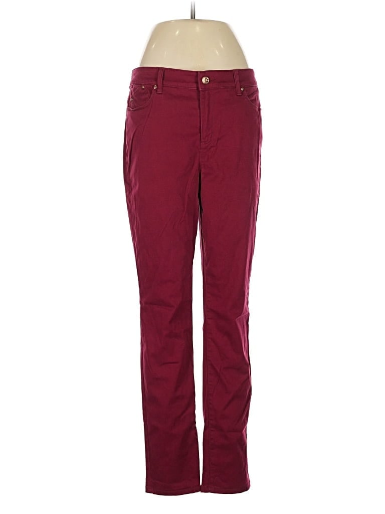 Pre-owned Chico's Jeans In Burgundy