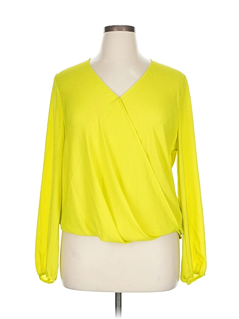 Pre-owned Banana Republic Long Sleeve Blouse In Yellow
