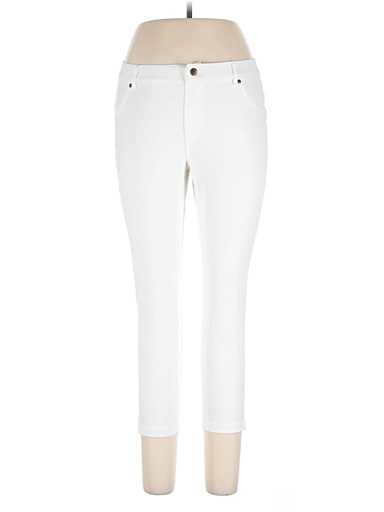 Pre-owned Hue Casual Pants In White