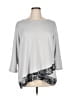 Ruby Rd. Gray 3/4 Sleeve Top Size 1X - photo 1