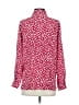Pure Collection 100% Silk Polka Dots Red Long Sleeve Silk Top Size 4 - photo 2