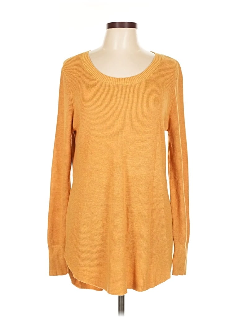 Pre-owned Natural Reflections Long Sleeve T-shirt In Gold