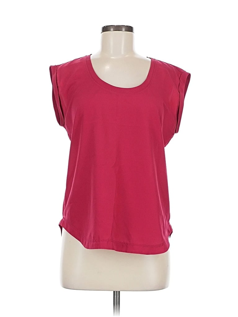 Pre-owned J.crew Factory Store Short Sleeve Top Pink Scoop Neck Tops