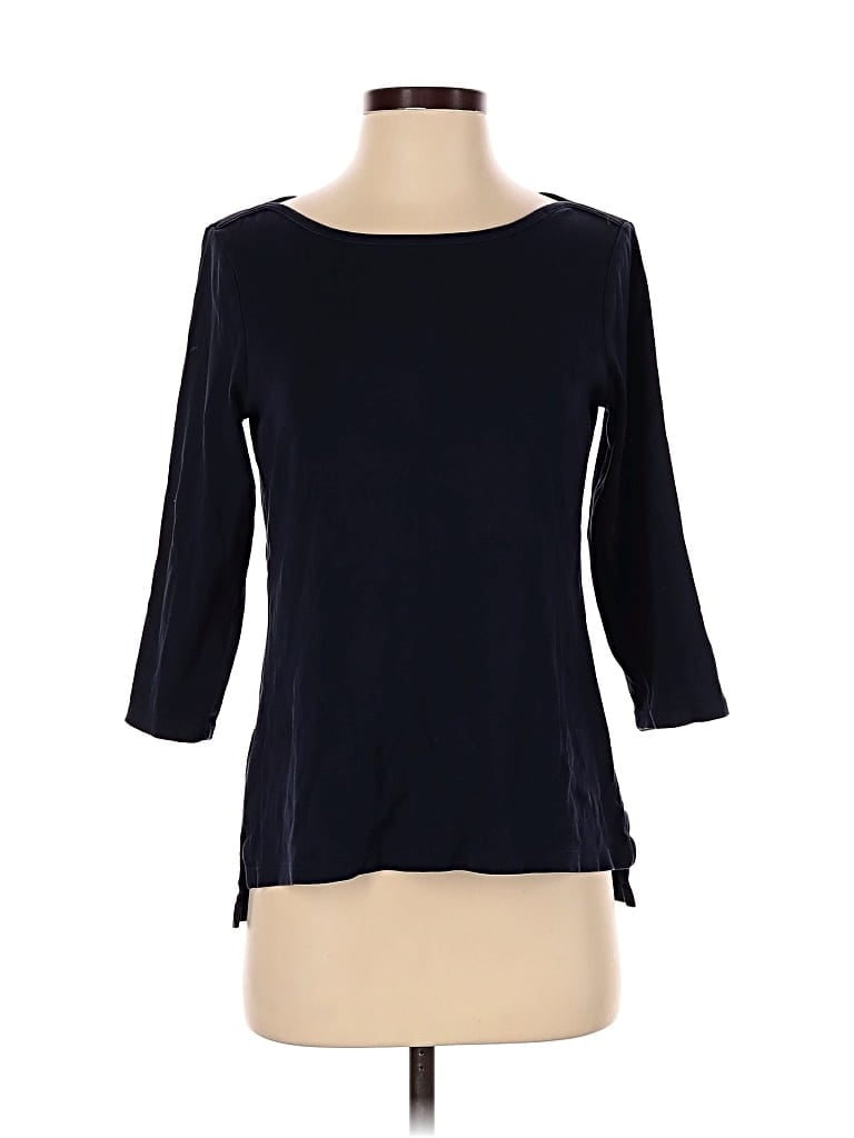 Pre-owned Chico's 3/4 Sleeve T-shirt In Blue