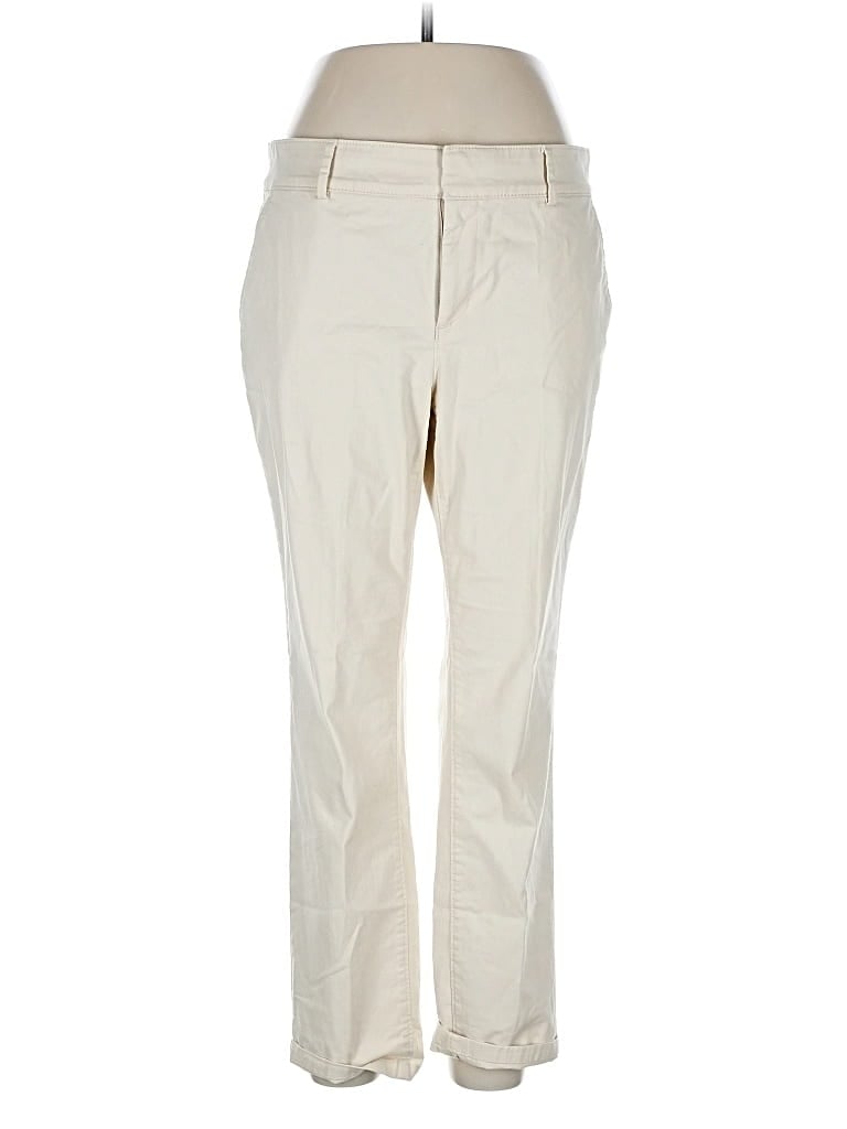 Pre-owned Ann Taylor Loft Khaki Pant In White