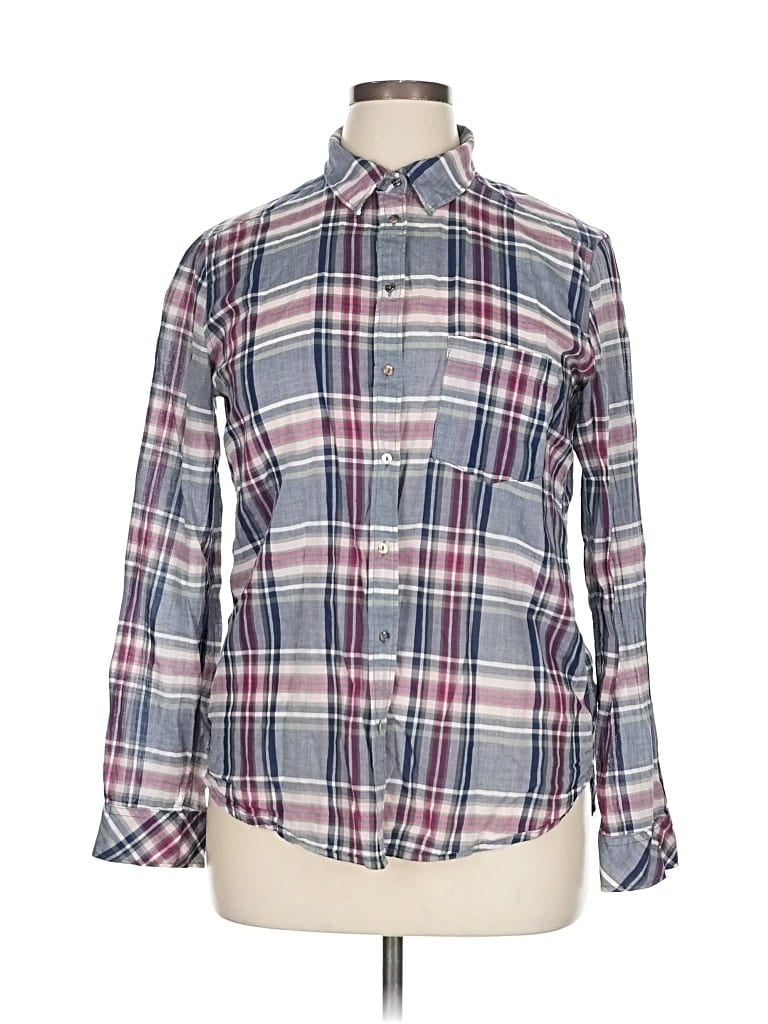 Pre-owned H&m L.o.g.g. Long Sleeve Button Down Shirt In Blue