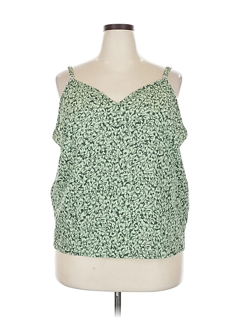 Pre-owned Shein Curve Sleeveless Top Green Sweetheart Neckline Tops
