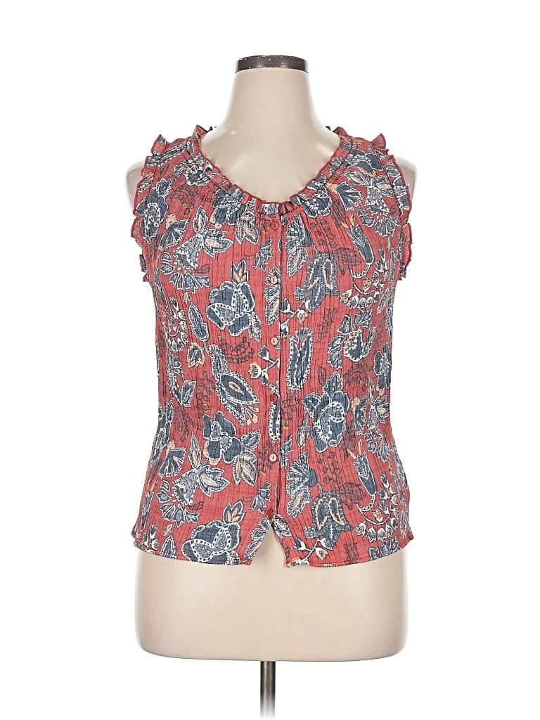 Pre-owned Wonderly Sleeveless Blouse In Red