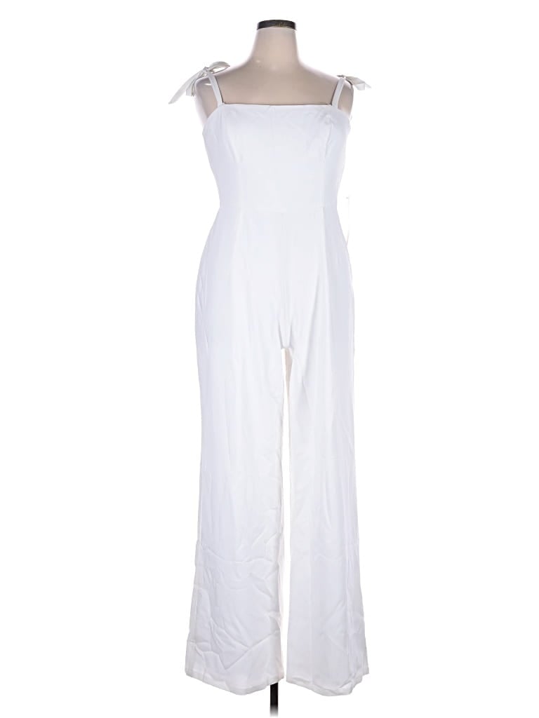 Pre-owned Theia Jumpsuit In White