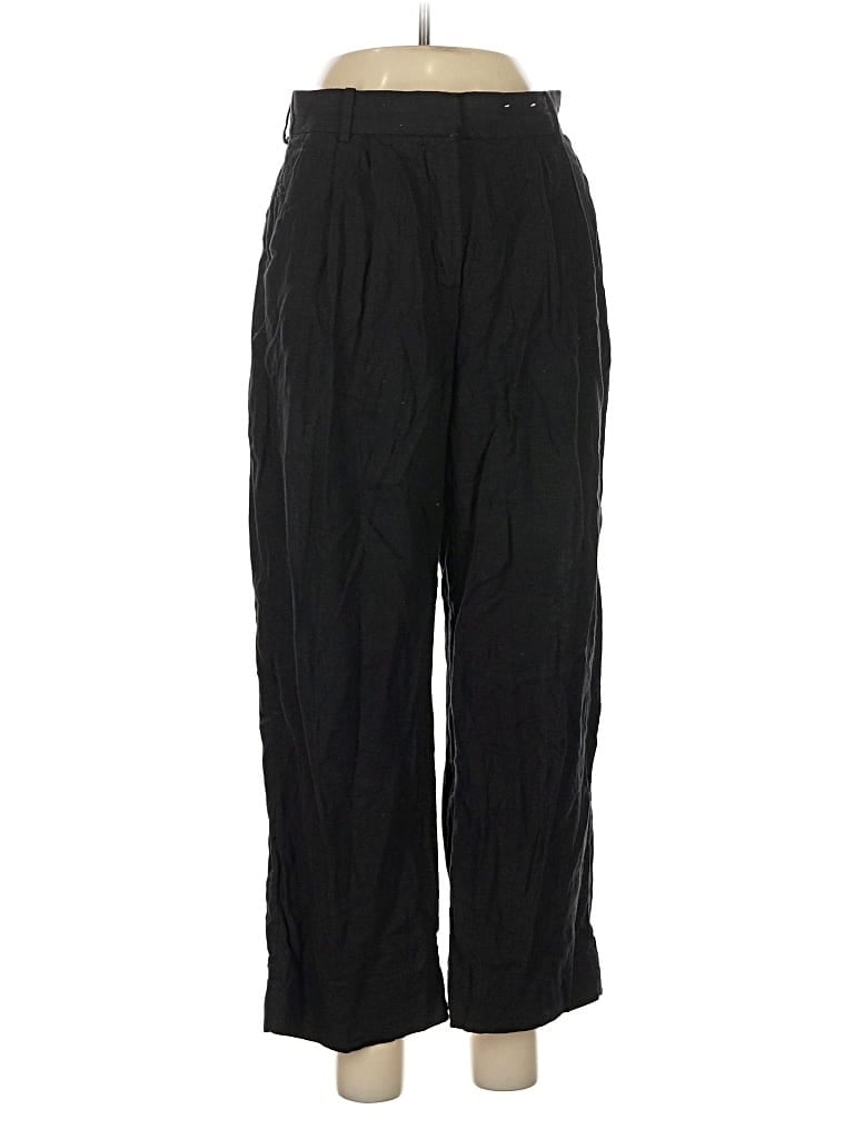 Pre-owned Abercrombie & Fitch Linen Pants In Black