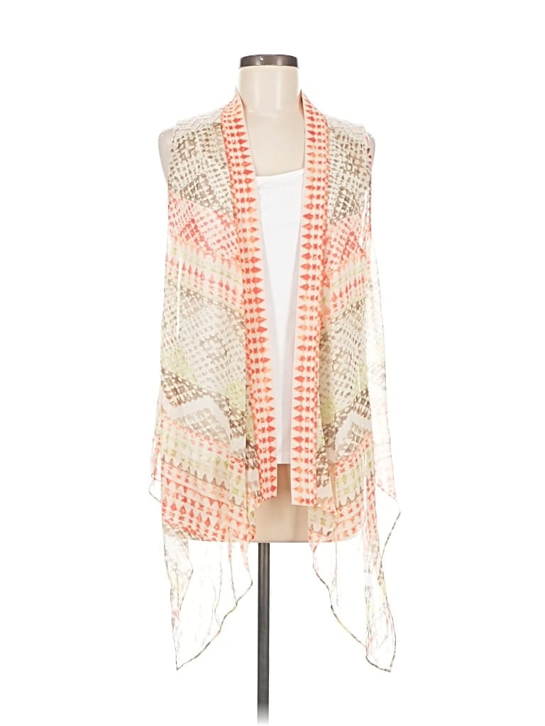 Pre-owned Chico's Kimono In White