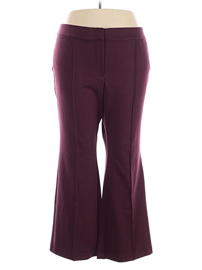 Pre-owned Lane Bryant Dress Pants In Burgundy