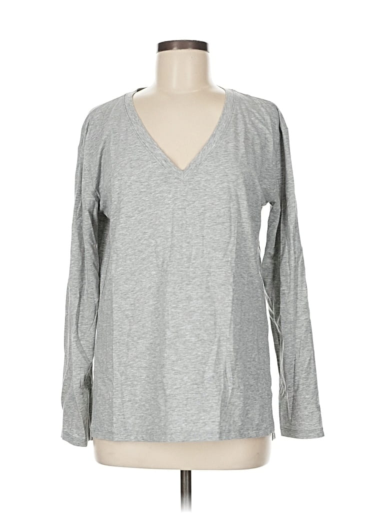 Pre-owned Athleta Long Sleeve T-shirt In Gray