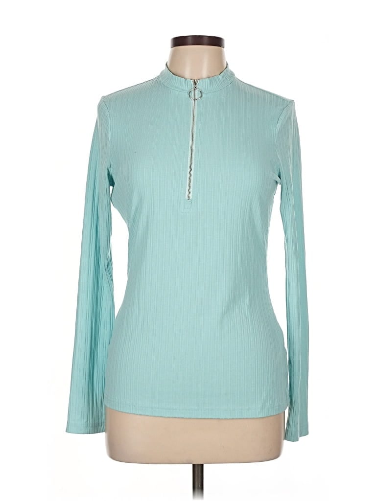 Pre-owned Blank Long Sleeve T-shirt In Blue