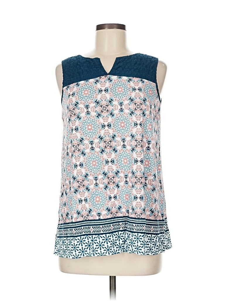 Pre-owned Lila Rose Sleeveless Blouse In Blue