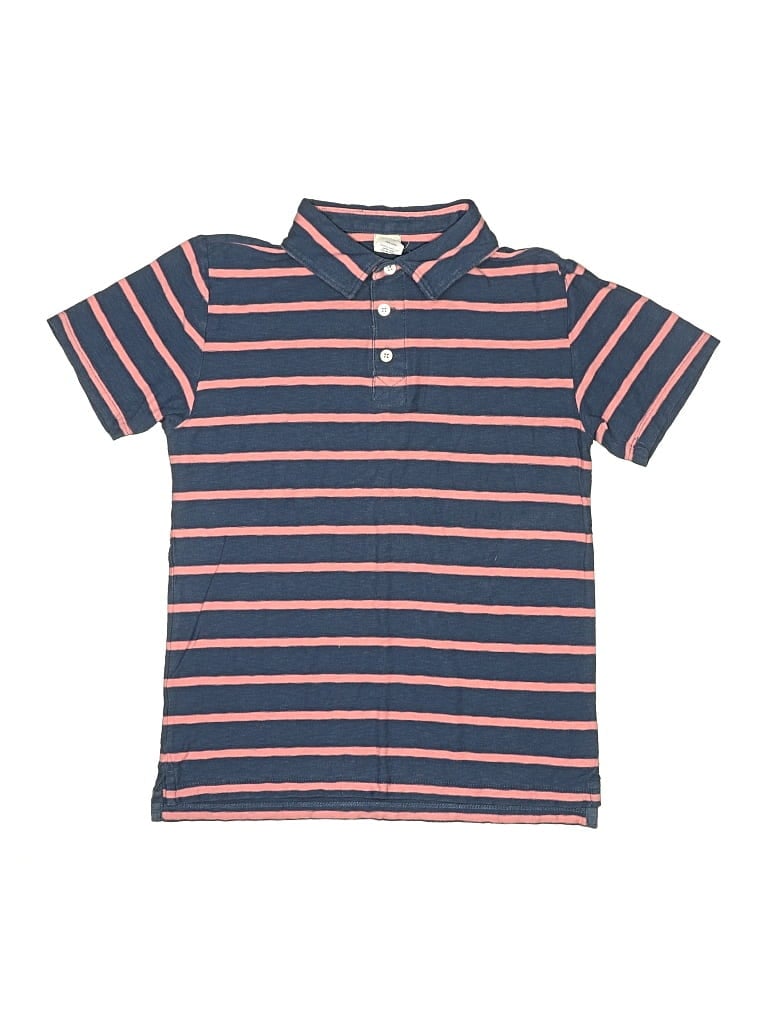 Pre-owned Crewcuts Outlet Kids' Short Sleeve Polo Shirt In Blue