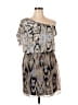 S.L. Fashions 100% Polyester Animal Print Silver Cocktail Dress Size 14 - photo 1