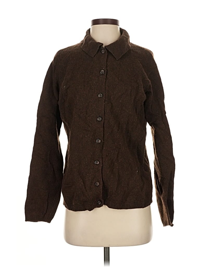 Pre-owned Brandy Melville Wool Cardigan Sweater In Brown