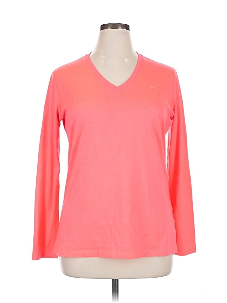 Pre-owned Nike 3/4 Sleeve T-shirt In Orange