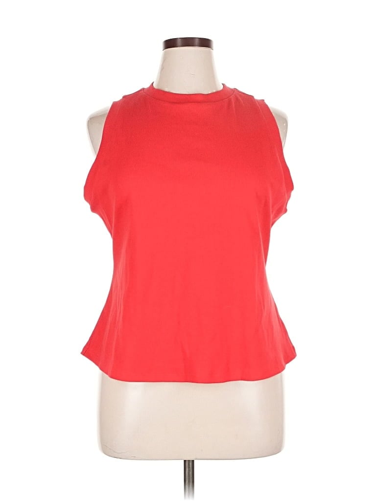 Ava & Viv Sleeveless Top Red Halter Neckline Tops