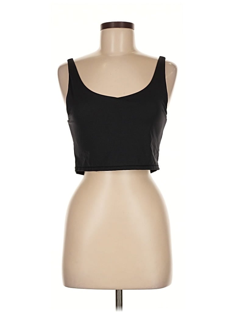 Pre-owned Bandier Tank Top Black Strapless Neckline Tops